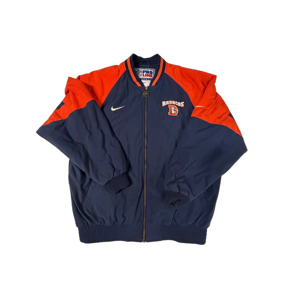 Vintage 90s Nike Denver Broncos NFL Pro Line Mens Jacket L Elway Era Taiwan